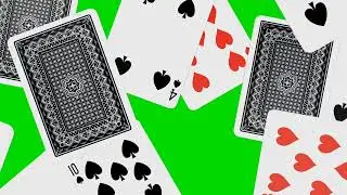 playing cards green screen effects video