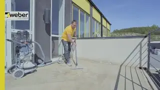 F&ouml;rberedelser inf&ouml;r avj&auml;mning och platts&auml;ttning p&aring; balkong