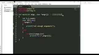Command line arguments in C
