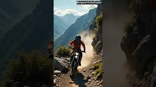Rocky Gorge Balance Trail 🏞️ | 8K POV Dirt Bike Ride on Cliff Edge #Shorts