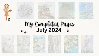Let's look at my completed coloring pages July 2024