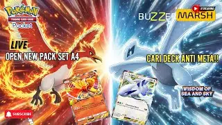 LIVE 🔴 GACHA NEW SET A4 SAMPAI DAPET GODPACK & CROWN!! #pokemon #pokemontcgpocket #openpack
