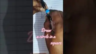 Draw a Circle in a Square | Geometry| Geometrical constructions#maths #youtubeshorts #mathematics
