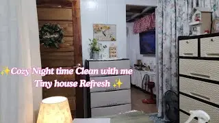  Cozy After Dark clean with me  #cozy #simplelife #silentvlog #cottagecore 