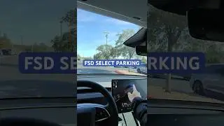 Tesla full self driving select where you want to park. #tesla #teslamodely