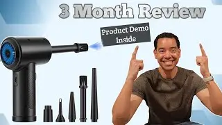 Powerful 51000RPM Electric Air Duster Review | 3-Gear Portable Blower with LED Light & Fast Charge