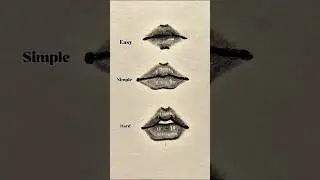 Easy to hard 👄 lips drawing tutorial #drawing #tutorial #art #lips #shorts