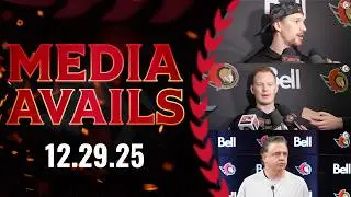 Thomas Chabot, Brady Tkachuk, Travis Green Pregame Media vs CBJ