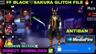 1 SESSION BLACK  SAKURA GLITCH ☠️😱AFTER OB47 DEFAULT GLITCH FILE ‼️FF NEW GLITCH FILE ♻️