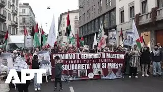 Hundreds March in Milan Calling for Release of Palestinian Activists Accused of Financing Hamas