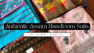 Assam Handloom Suits | Multi-Coloured Embroidery & Cotton Silk Weaves