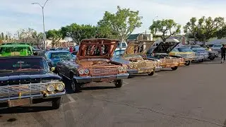 Highclass CC Los Angeles Toy Drive. Лоурайдеры и кастомные мотоциклы в городе Лонг-Бич.