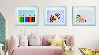 Children's Art Picture Wood Frame with Elastic Straps - YourFrameWorks.com