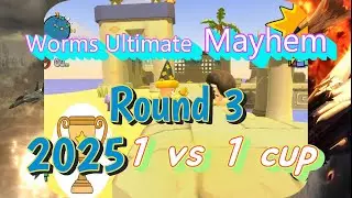 [RAW]Ultimate Mayhem 3D Worms World Cup 2025 Round 3 SpeedDemon(Russia ) 1:3 Neo(USA)