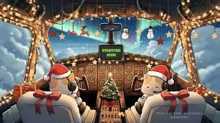 Christmas Stream Overlay Animated Twitch OBS Starting Soon BRB Offline Cozy Winter Holiday Airplane