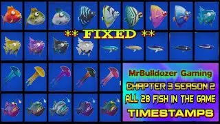 🐟🐠🐡 Fortnite Chapter 3 Season 2 FISH COLLECTIONS BOARD FIXED & ALL 28 FISH LOCATIONS 🐡🐠🐟