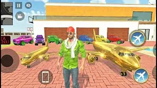 Franklin Purchase New Golden Aeroplanes ✈️💥 Indian Theft Auto Simulator Game 🎮🎯