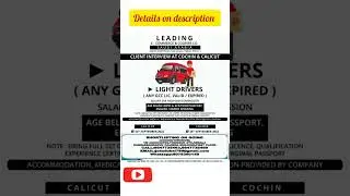 Light driver job in Saudi arabia - Online Shopping Company