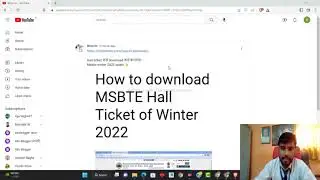 How to download hall ticket winter 2022? #msbte