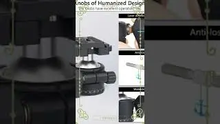 Tripod Head Camera Professional Low Profile Video Ball Head Mount 360 Panoramic Universal Ballhea...