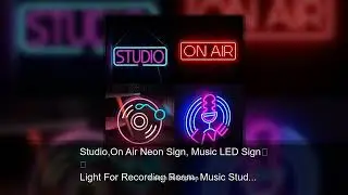 Studio,On Air Neon Sign, Music LED Sign Light For Recording Room, Music Studio, Streaming, Part