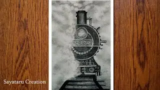 How to draw Train Scenery step by step | Pencil Drawing for Beginners