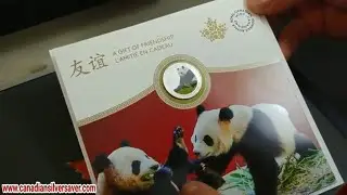 Silver Friendship Panda and a Big Beautiful 2 oz Gold Coin from the Royal Canadian Mint