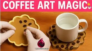 Coffee Resin Art ☕✨ | Relaxing DIY Idea for Home & Caf&eacute; Decor