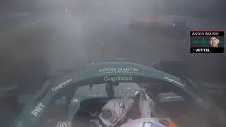 Seb checking on Lando Norris after his crash in Spa during Q1.