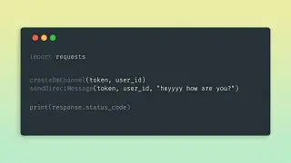 DM Someone on Discord with Python Requests (Discord Token)