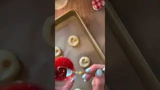 Xoxo Pinterest heart thumbprint cookies #baketok #christmascookies
