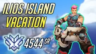 [Overwatch] FROM 39-0 to ALMOST LOSING! Harbleu Zarya / Roadhog Ilios 4544 SR