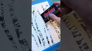 Full short tutorial on how to paint watercolor birch trees with a credit card