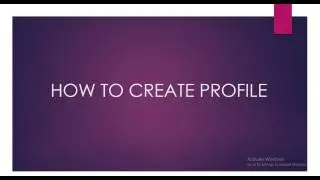 How To Create Profile In Oracle