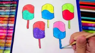 Teach Drawing Cake, Ice Cream to Kids | Coloring Pages Bows for Learning Colors