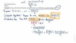 Precalculus H: Induction Proofs Examples Part 1 (LT 29)