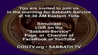 20260123 - Friday Night, Sabbath eve, Bible Study from COGTV.org & Sabbath.TV - Born to Rule