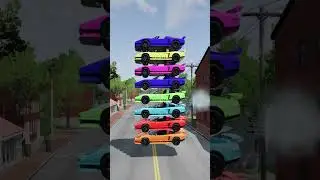 Juegos de Carros - BeamNG Drive Caida - Caidas Libres de Autos Deportivos #carros #autos #coches