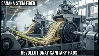Inside the Largest Modern Banana Stem Factory | Sanitary Pad Production Process Step by Step