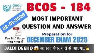 BCOS 184 | E-commerce | Bcos 184 Most Important Question and Answer | IGNOU Exam 2026