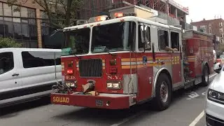 FDNY Squad 288 Spare taking up from a construction accident