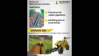 Mini Trencher For Water Pipeline & Drip Irrigation Projects &ndash; Dhruva 100