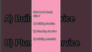 Short | IGBC AP Exam | NBC Part 9 | Plumbing Service | Ashokraj S