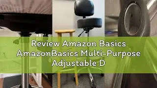 Review Amazon Basics AmazonBasics Multi-Purpose Adjustable Drafting Spa Bar Stool with Foot Rest and