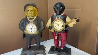 Blinking eye clocks, 1 old and 1 new