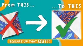 ❌ Stop Crooked QSTs! Trim a Quarter Square Triangle PERFECTLY