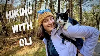 Hiking with our Cat in Walnut Woods Metro Park