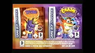 Crash Bandicoot Fusion and Spyro Fusion GBA UK 2004 Advert