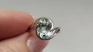 Серебряное кольцо с бразильским Sea Blue аквамарином 3.04 ct (берилл), день