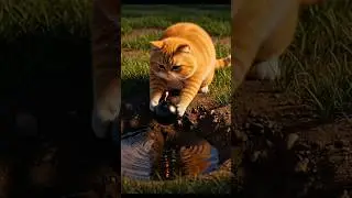 Cat beach party  ||  #funny #cat #shorts #ai #animation